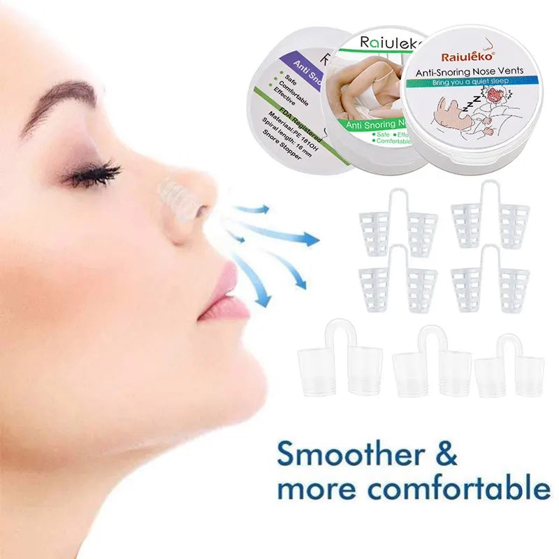 Anti-Snoring Nasal Dilator Nose Clip – Silent Sleep Aid Device